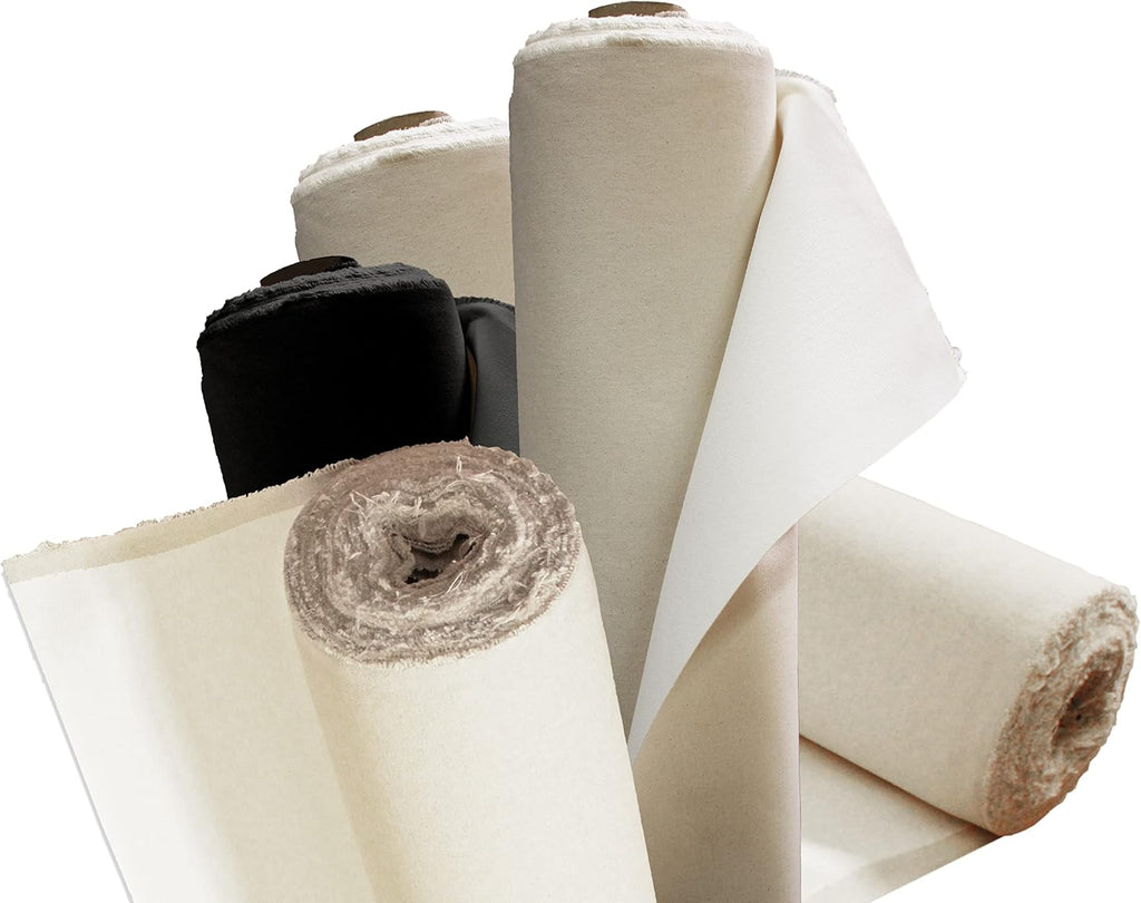 Linen Canvas Rolls for Painting Large Blank Canvas Fabric by The Yard. 60'x5.5 Yd (16.5 Ft) 14oz Universal Triple Primed Artist Linen Canvas Roll. Belgian Linen Alternative for Painters, SDK Murals