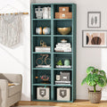 Tribesigns 70.9 Inch Tall Narrow Bookcase Set of 2, Rustic Corner Bookcase with Storage, 6 Tier Cube Display Shelves for Home Office