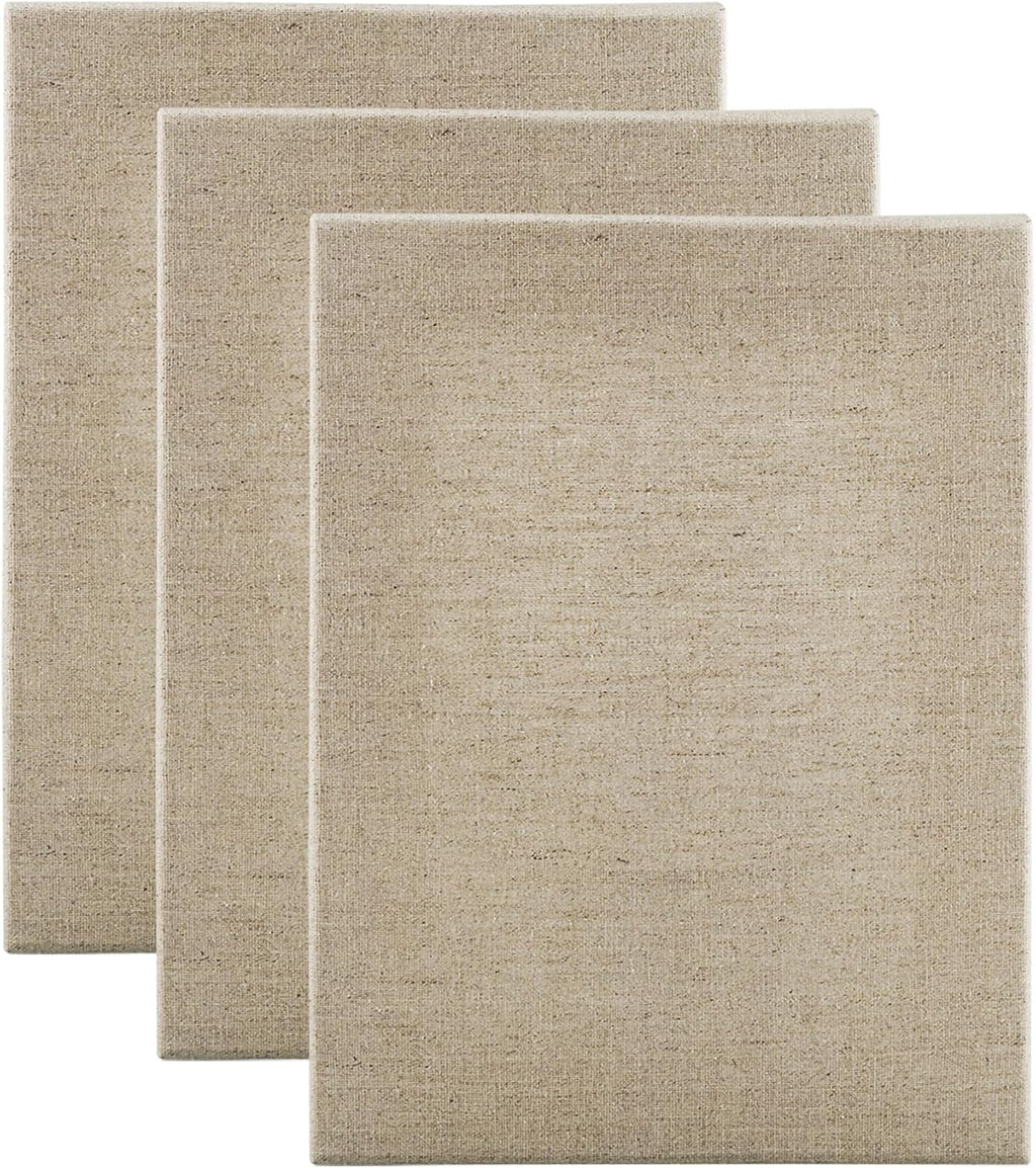 Jerry's Artarama Senso Clear Primed Linen Stretched Canvas 1-1/2', 3 Pack 20×24' - Durable Canvas for Painting with Medium Tooth Linen Weave Surface, Ideal for Oil, Acrylic and Alkyd Colors