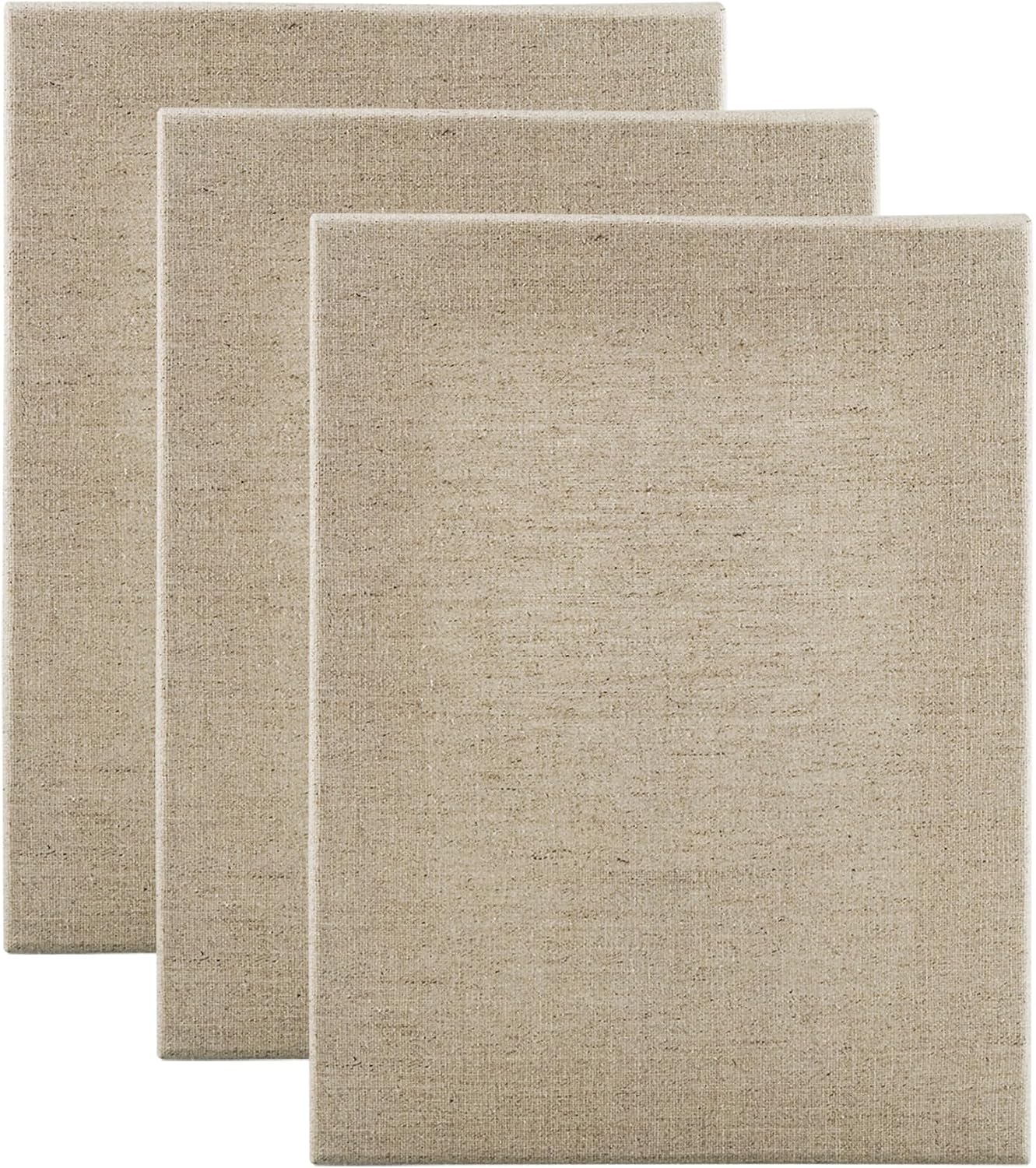 Jerry's Artarama Senso Clear Primed Linen Stretched Canvas 1-1/2', 3 Pack 24×36' - Durable Canvas for Painting with Medium Tooth Linen Weave Surface, Ideal for Oil, Acrylic and Alkyd Colors