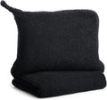 KASHWÉRE Solid Travel Blanket in Zipper Pouch, Use as Mini Throw or Pillow (Black)