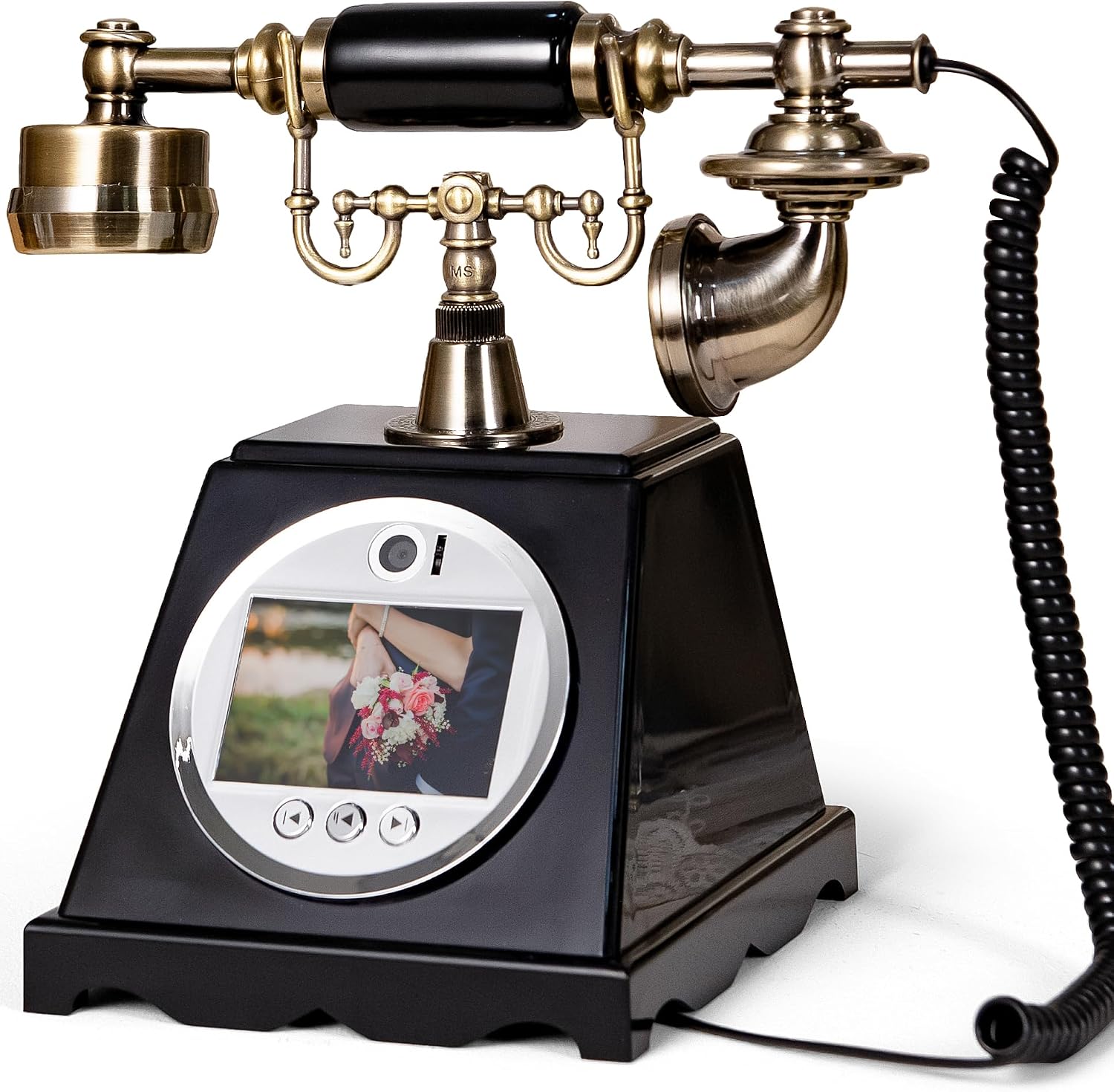RetroVox Video & Audio Guest Book Wedding Phone Guestbook Creative Easy to Use & Fun Engagements Anniversaries Baby Showers Graduation (B Black)