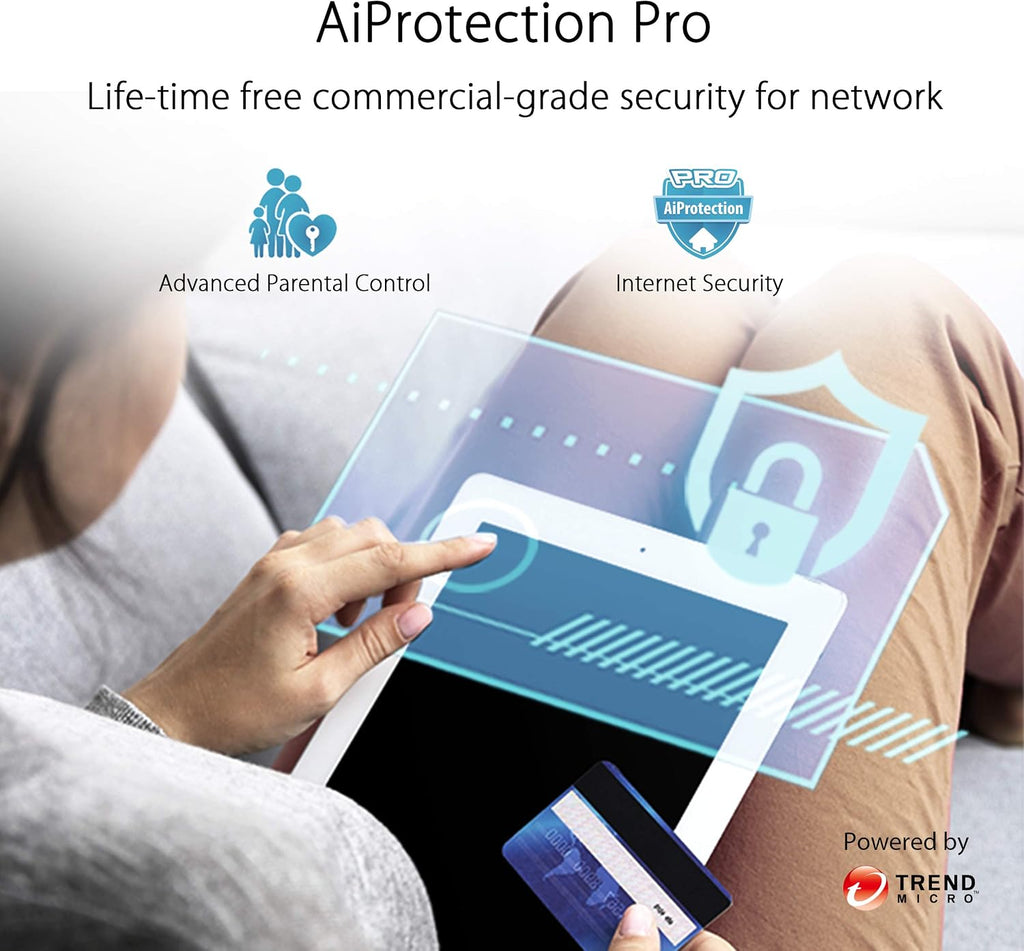 ASUS ZenWiFi AC Whole-Home Tri-Band Mesh WiFi6 (CT8 White 1PK), Coverage up to 1,350 sq.ft or 3+Rooms, 3Gbps, WiFi, Life-time Free Network Security and Parental Controls, 4X gigabit Ports, 3 SSIDs