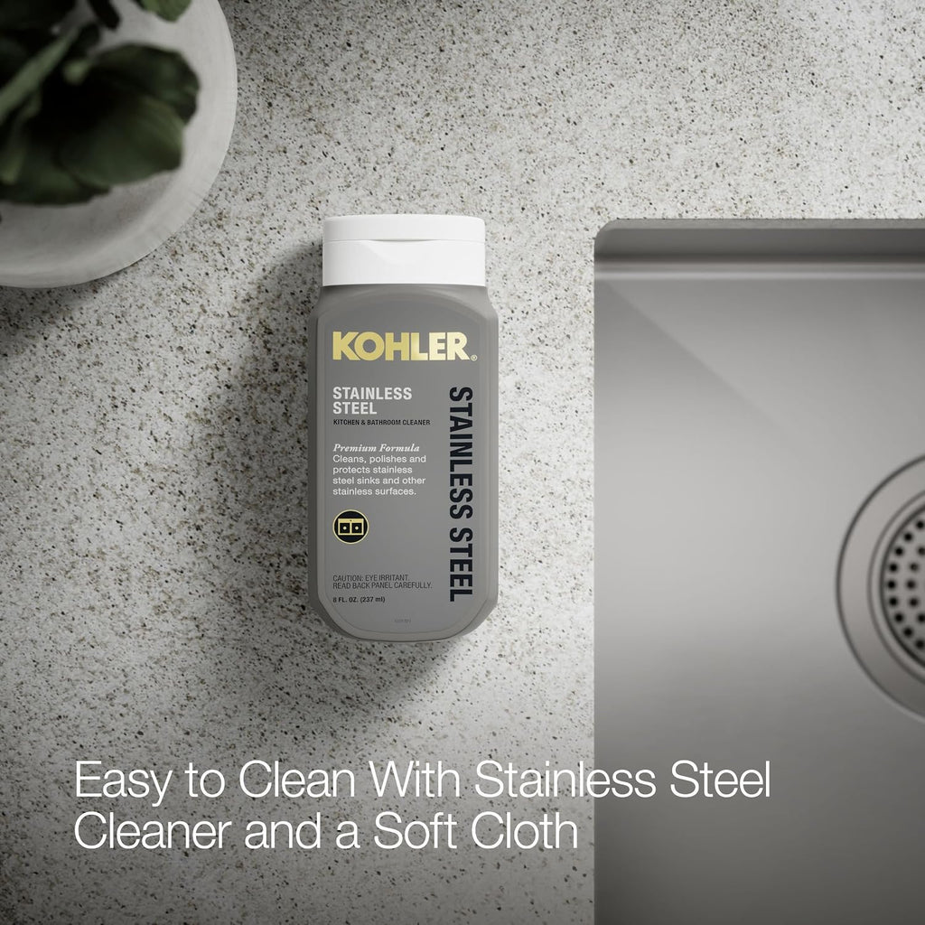 KOHLER Strive 29-1/2' Undermount Double-Bowl Kitchen Sink, Includes Accessories, Stainless Steel, Durable Construction, Sound-Absorbing, K-33155-NA