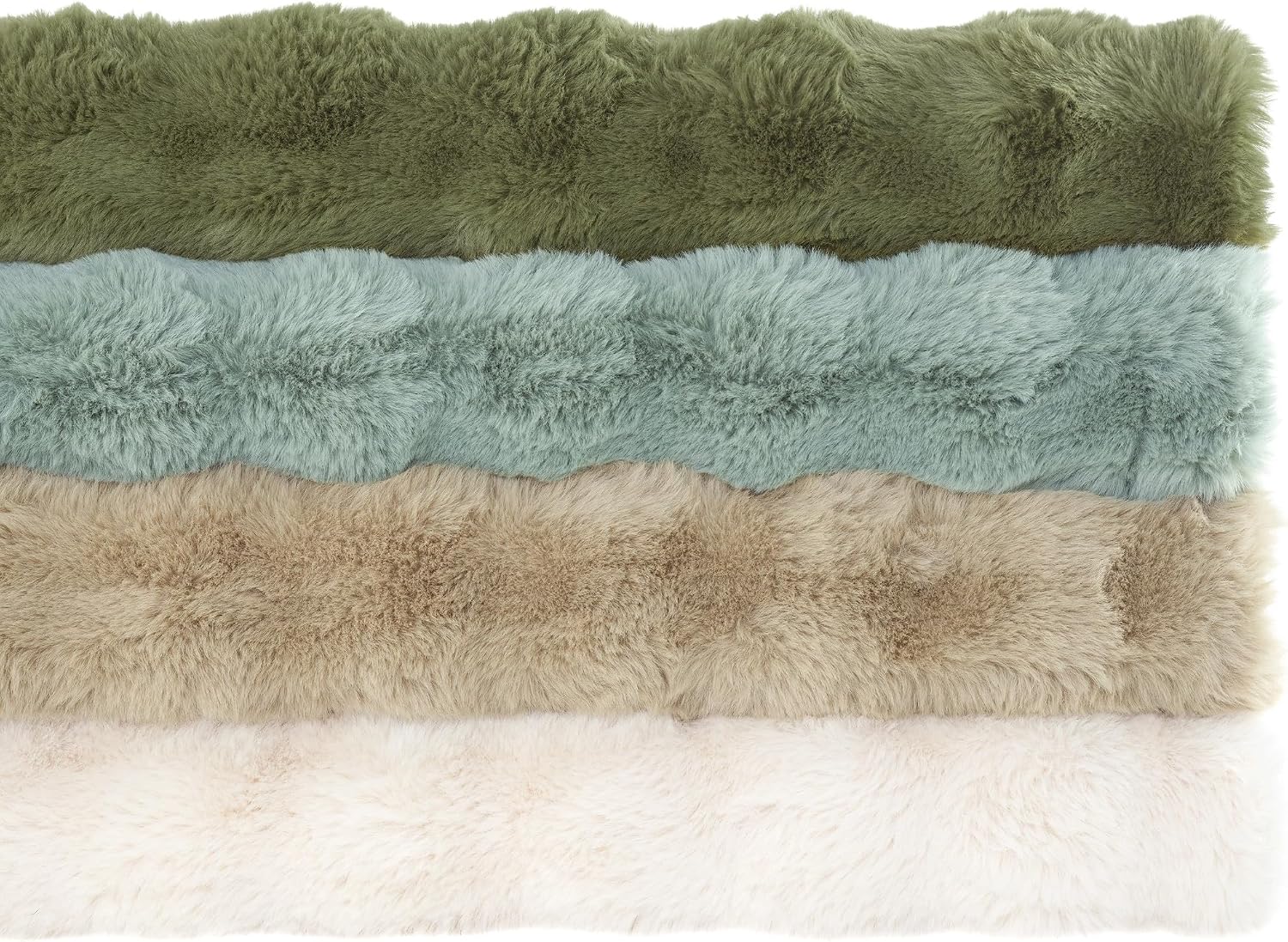 Pine Cone Hill Fab Faux Olive Throw, 50' x 70', Green Solid Pattern