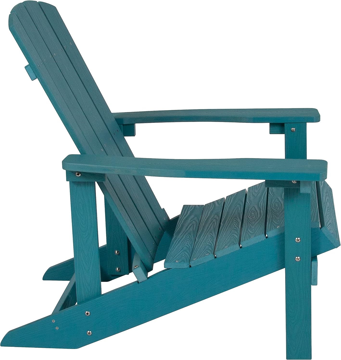 Flash Furniture Charlestown Commercial Grade Indoor/Outdoor Adirondack Chair, Weather Resistant Durable Poly Resin Deck and Patio Seating, Sea Foam