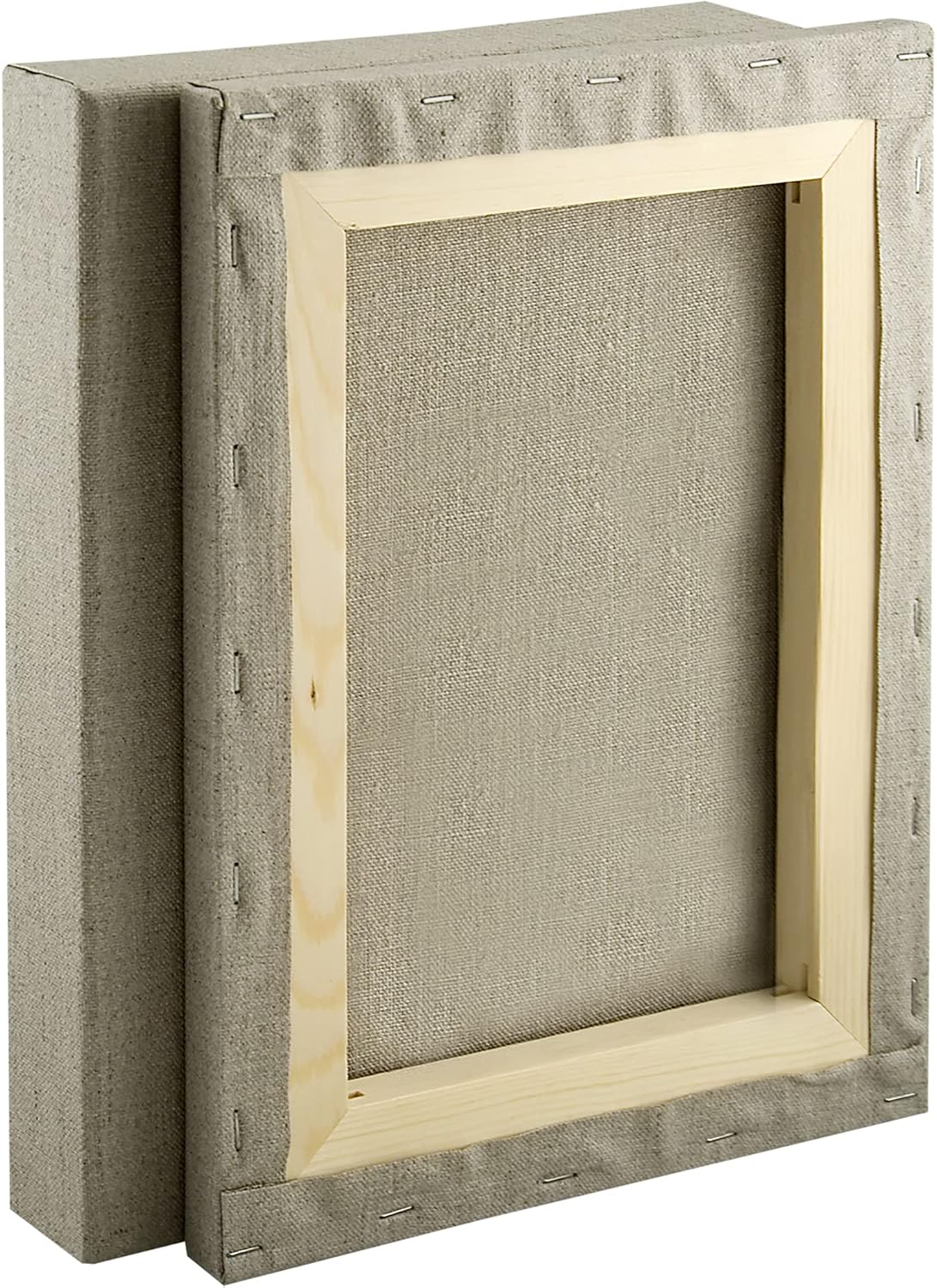 Jerry's Artarama Senso Clear Primed Linen Stretched Canvas 1-1/2', 3 Pack 22×28' - Durable Canvas for Painting with Medium Tooth Linen Weave Surface, Ideal for Oil, Acrylic and Alkyd Colors