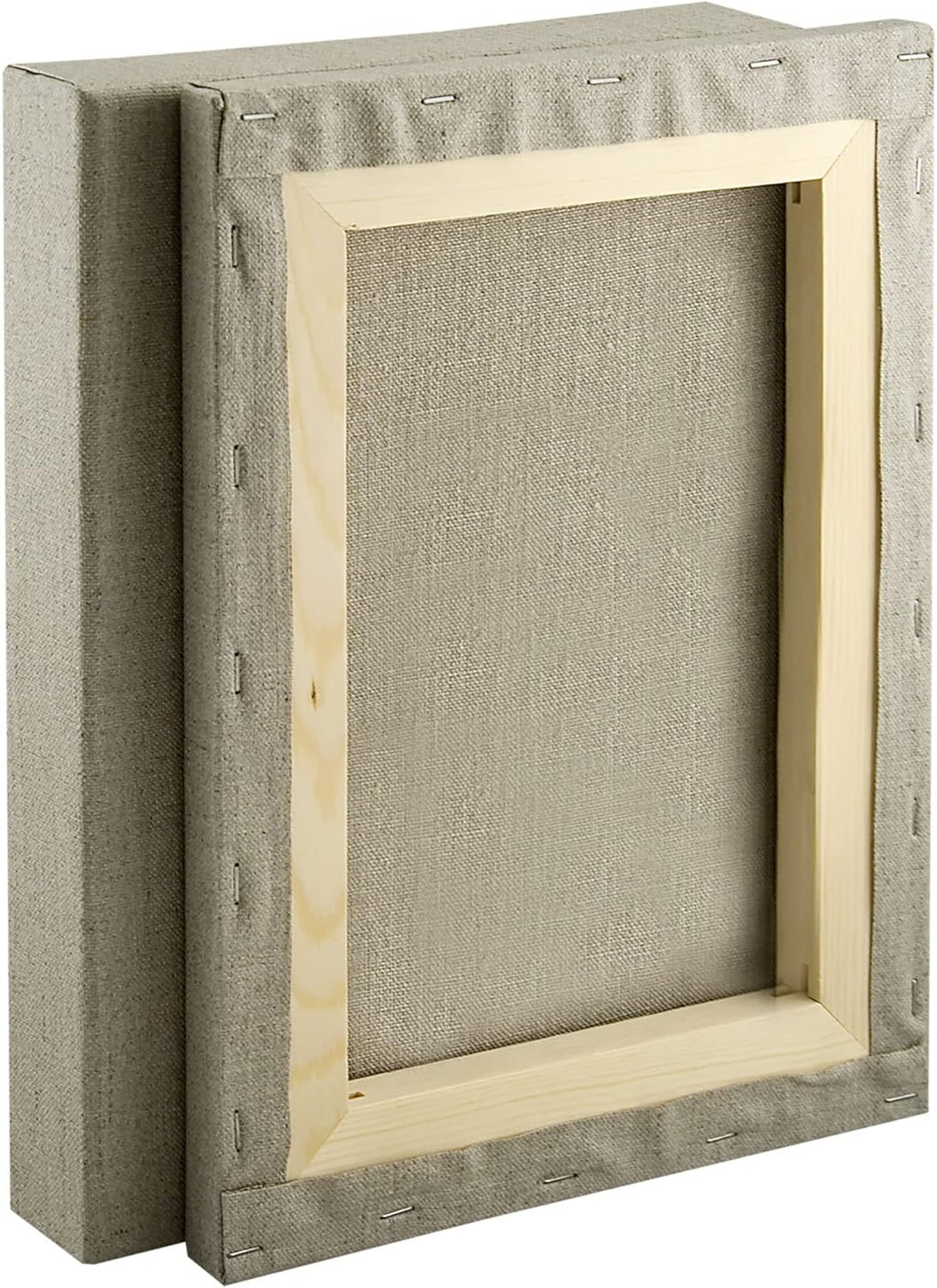 Jerry's Artarama Senso Clear Primed Linen Stretched Canvas 1-1/2', 3 Pack 11×14' - Durable Canvas for Painting with Medium Tooth Linen Weave Surface, Ideal for Oil, Acrylic and Alkyd Colors