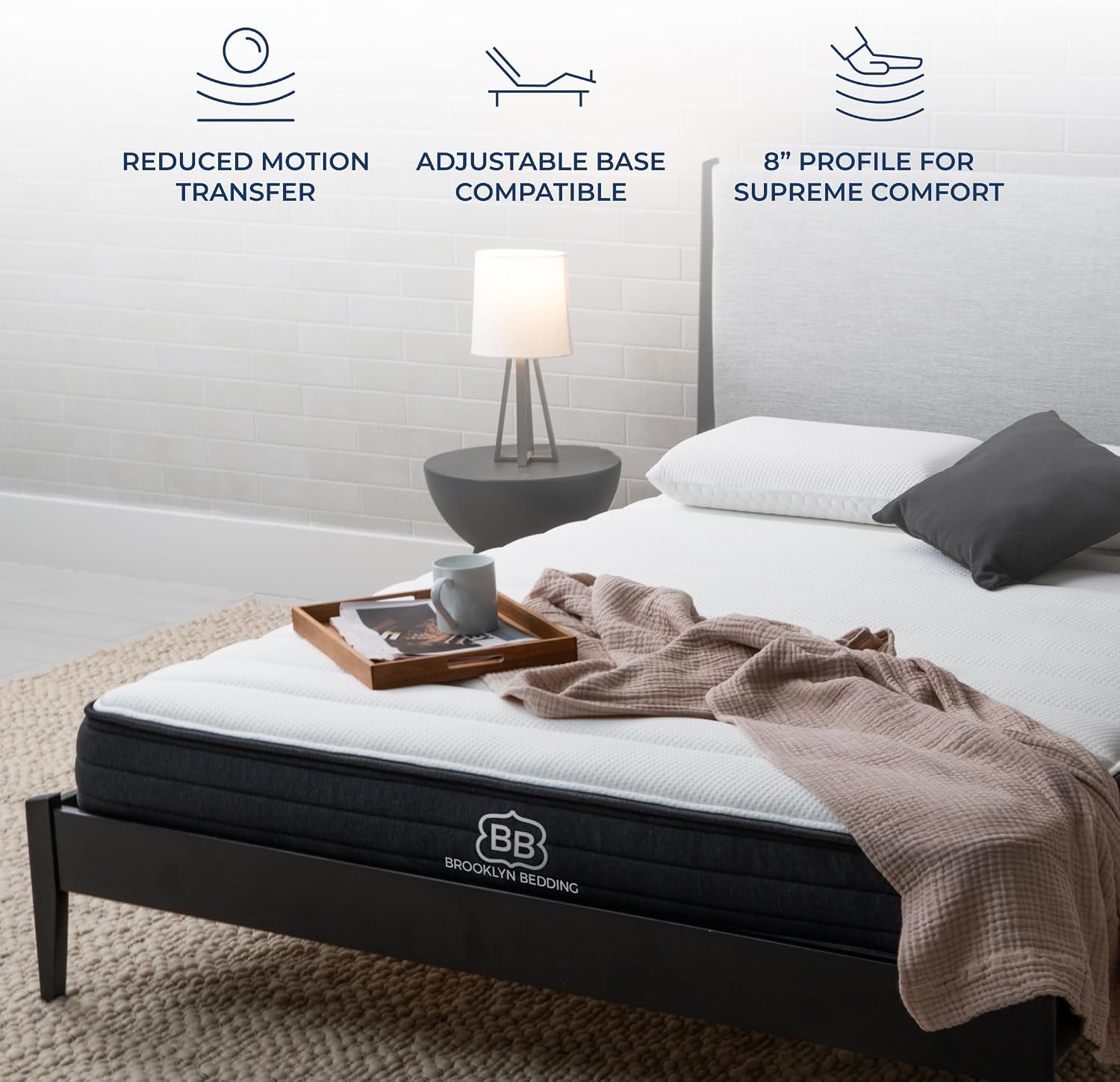 Brooklyn Bedding Select 8' Gel Memory Foam Hybrid Mattress, Queen