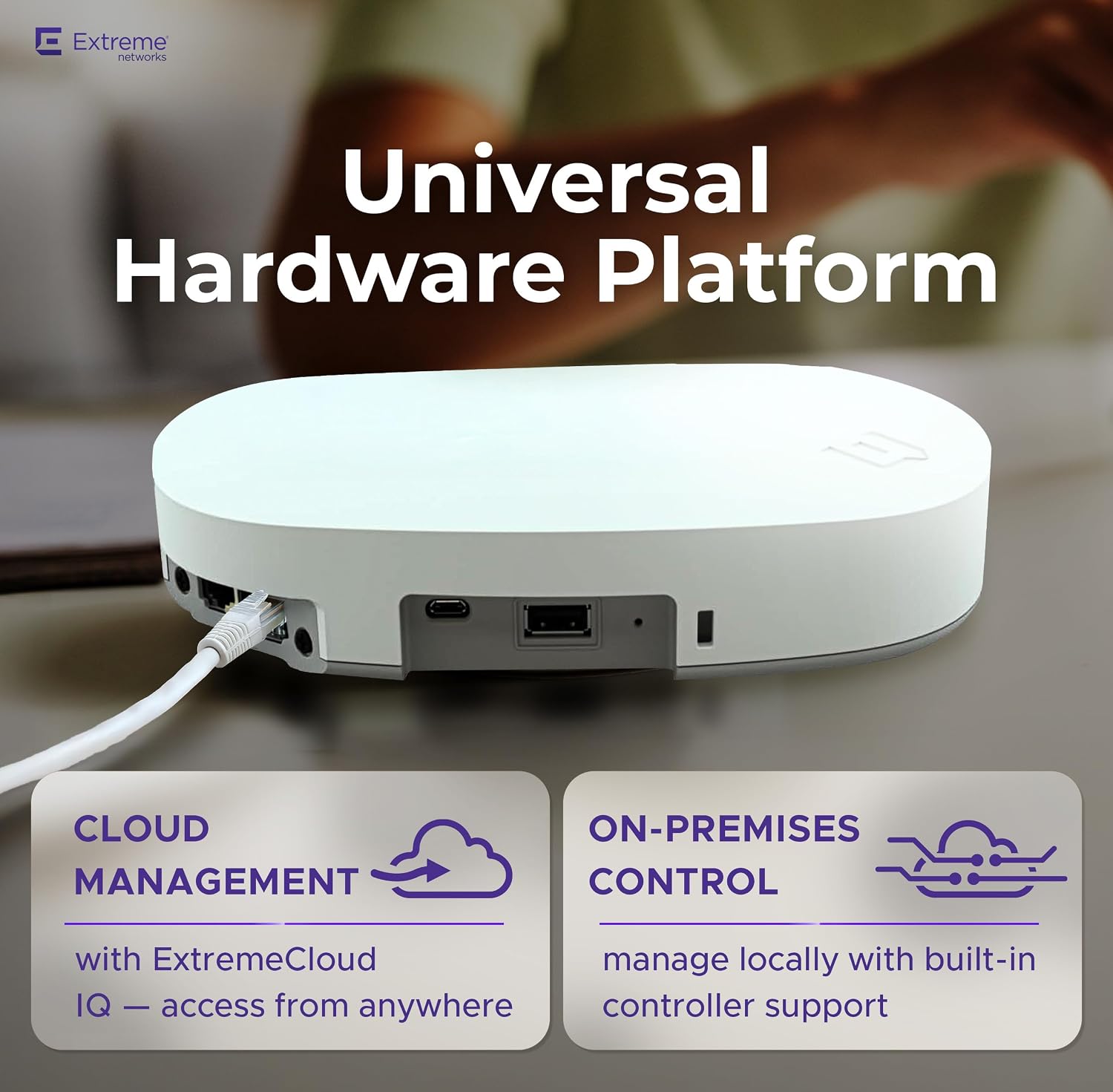 AP4000-WW Tri-Radio Indoor Wi-Fi 6E Access Point - 2.4GHz/5GHz/6GH, Multi-OS Support, Cloud-Managed with ExtremeCloud IQ, High-Density Performance