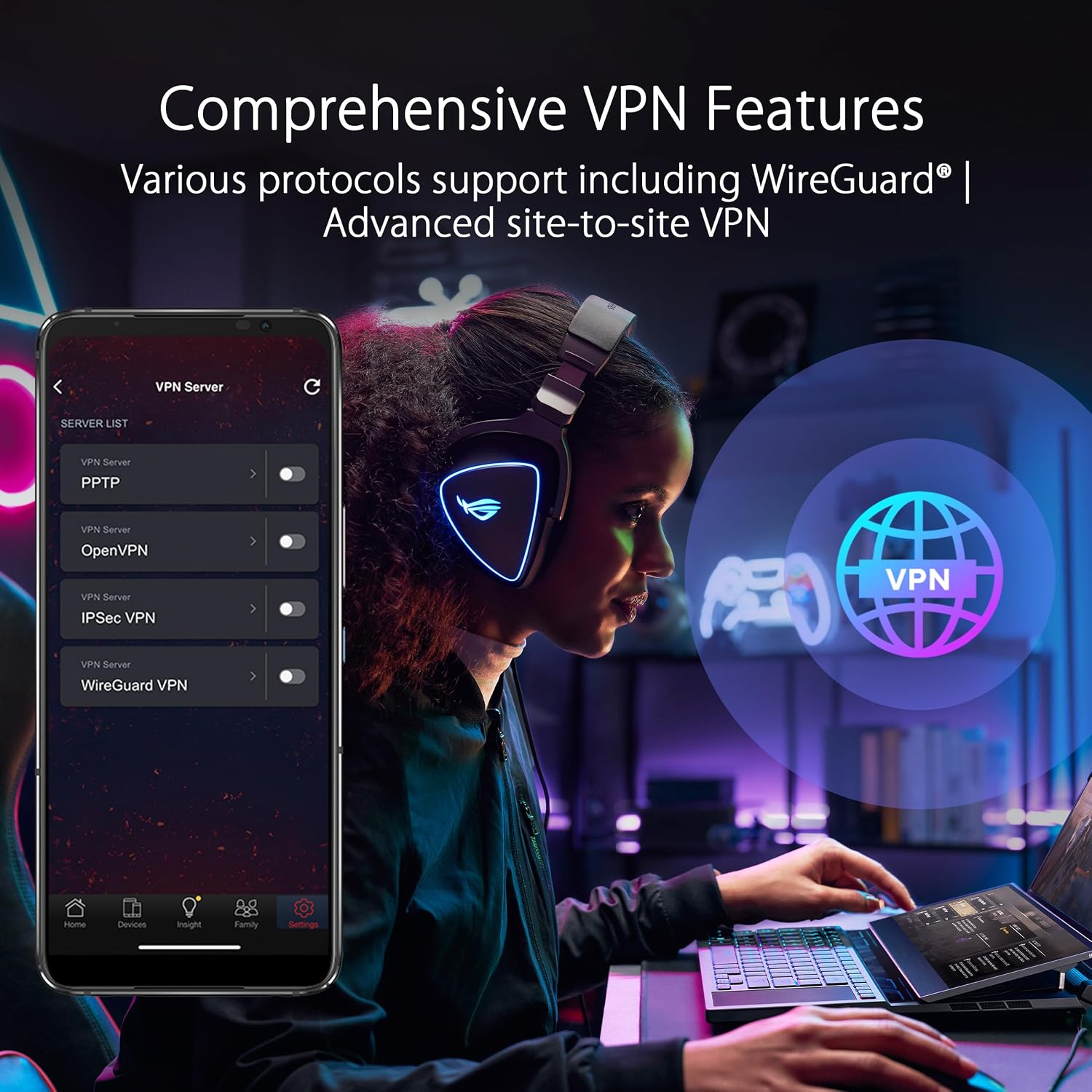 ASUS ROG Rapture GT-BE98 PRO First Quad-Band WiFi 7 Gaming Router Supports 320MHz, Dual 10G Port (Renewed)