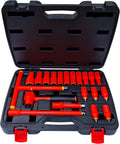 1000V Insulated Metric Socket Set | 20 Piece 3/8' Drive | 5 Hex Bits