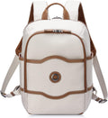 DELSEY PARIS Chatelet Air 2.0 - Travel Laptop Backpack - Fits 14' Laptop - Water-Repellent Recycled Fabric Backpack - Vegan Leather Trim - Smart Trolley Band, Angora