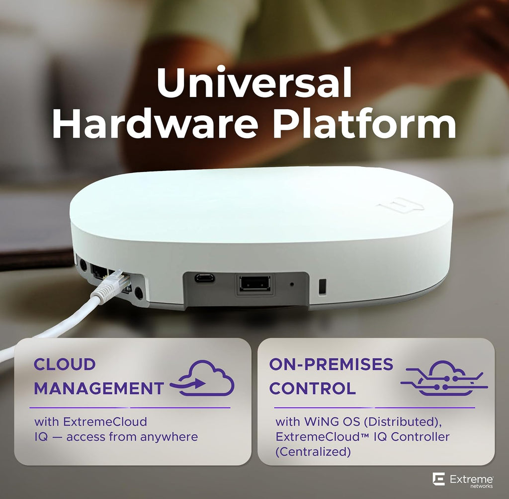 Extreme Networks | AP305C-FCC | AP305C-FCC Indoor Wi-Fi 6 Wireless Access Point | Dual Radio, 802.11ax, Cloud Managed, High Performance, Secure, Easy Deployment, Office, Hospitality