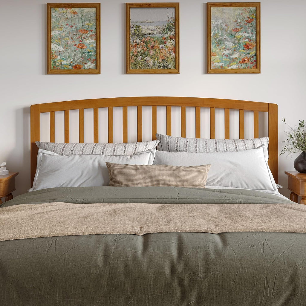 AFI, Richmond Slatted King Solid Wood Headboard, Light Toffee