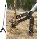 Corn Stalks Post Puller w/Adjustable Handle, High-Leverage Tree Root Extraction Tool Fully Uproots, Manual Weeders for Farming/Forestry