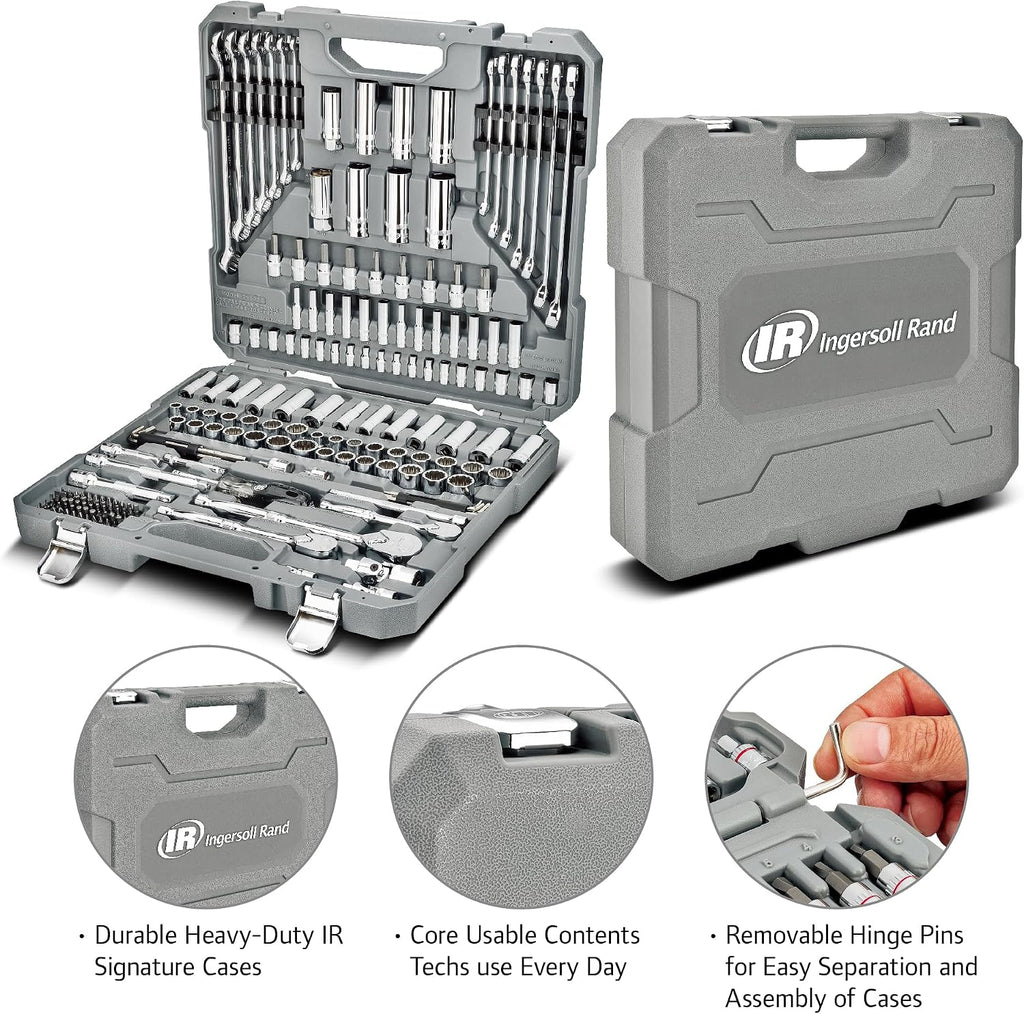 Ingersoll Rand 205 Pc. SAE/Metric Master Mechanics Tool Set- 752022