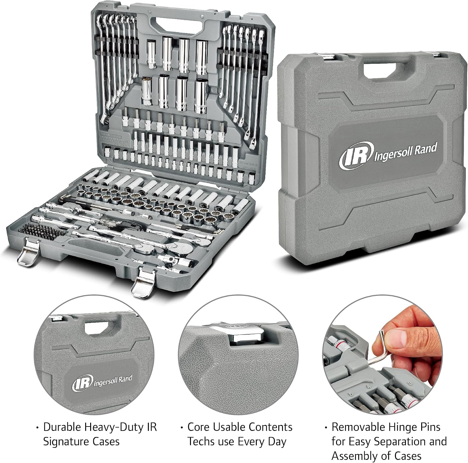 Ingersoll Rand 205 Pc. SAE/Metric Master Mechanics Tool Set- 752022