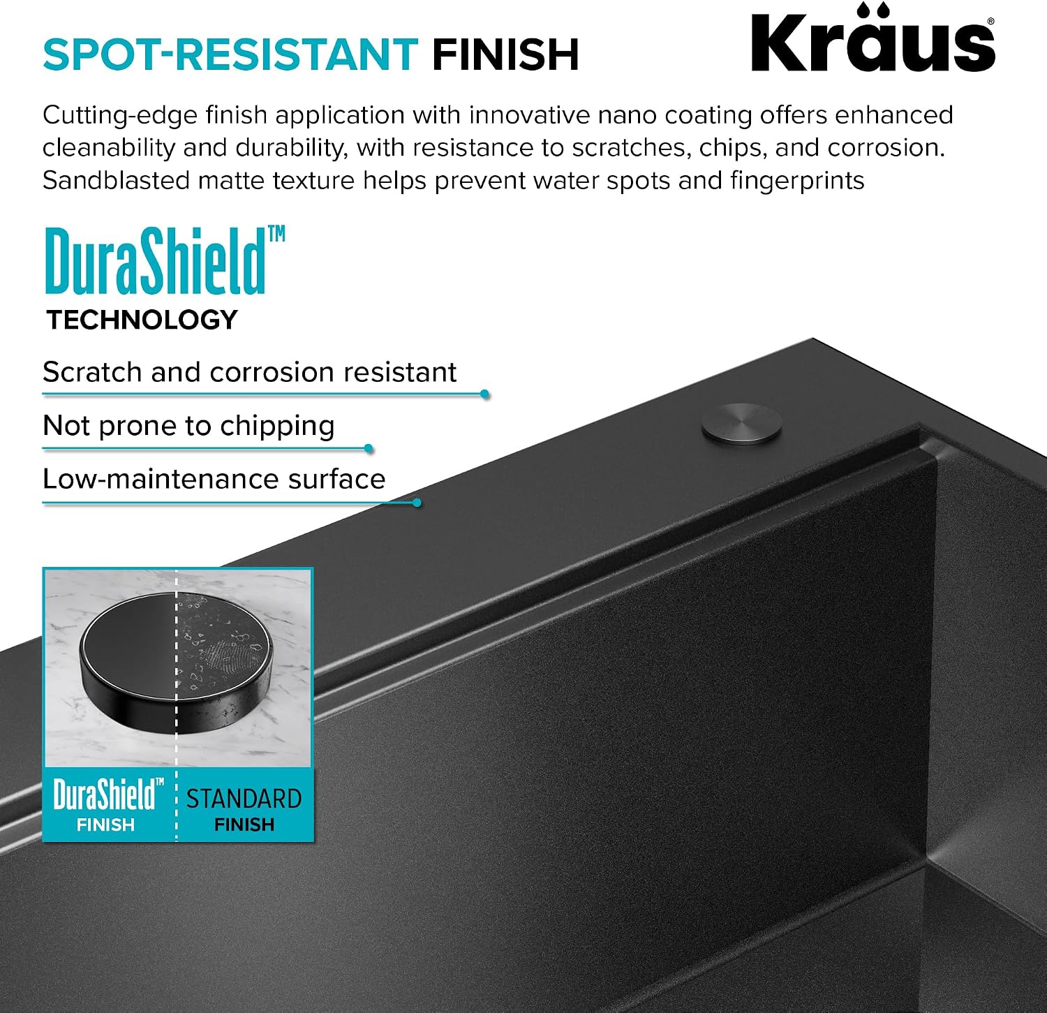 KRAUS Kore Workstation 33-inch Top Mount Drop-In 16 Gauge Black Stainless Steel Single Bowl Kitchen Sink in PVD Gunmetal Finish with Accessories, KWT310-33/PGM