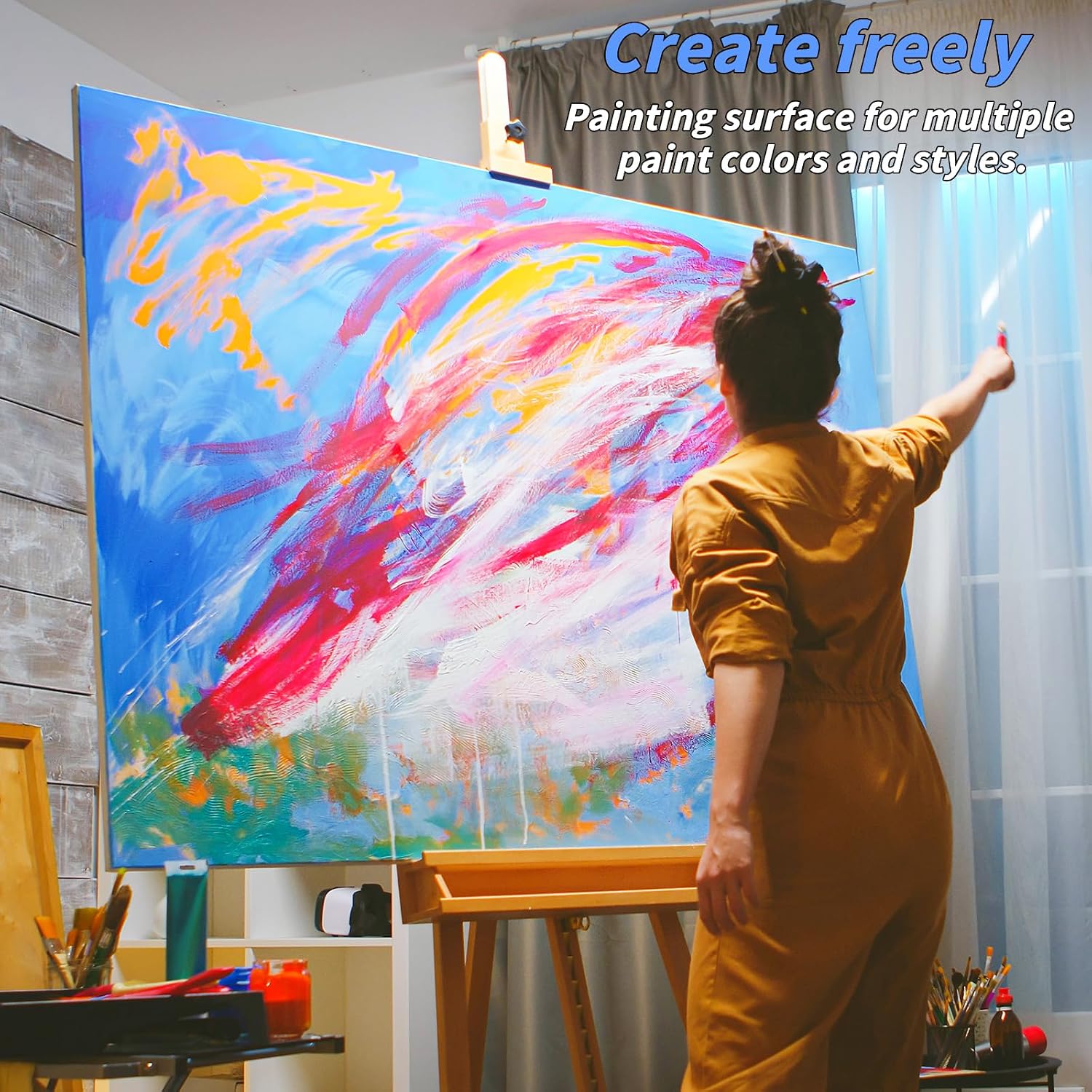 Oleitodh 3 PACK Stretched Canvases for Painting 48x36 100% Cotton Large Canvas Boards for Painting Bulk, White Painting Canvas for Oil, Acrylic Paint & Other Painting Media