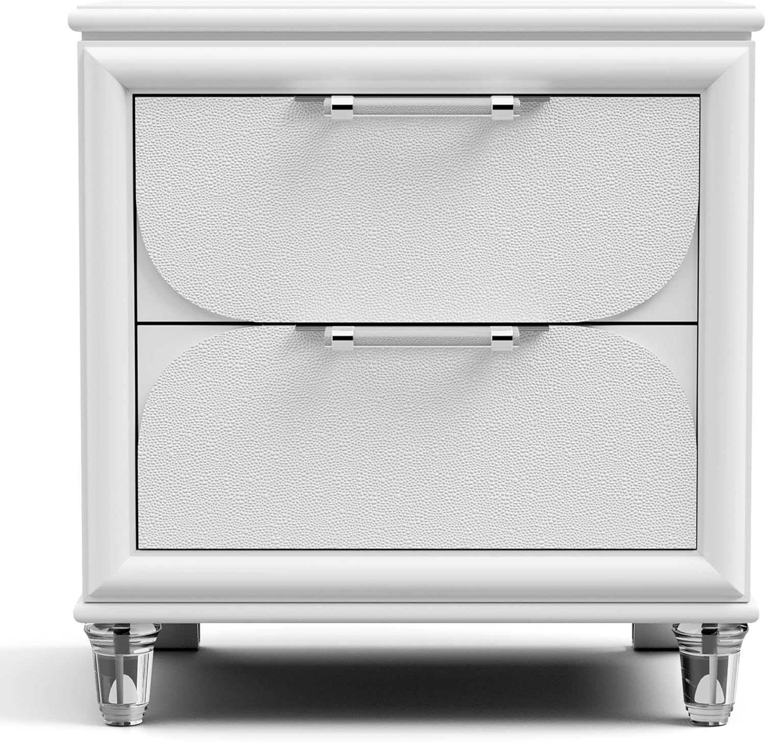 Furniture of America Leila Modern Wood 6-Piece Kids Bedroom Set with LED on Headboard and Mirror, Embossed Panels, Hidden Jewelry Tray, Felt-Lined, No Box Spring Needed, Twin, Pearl White