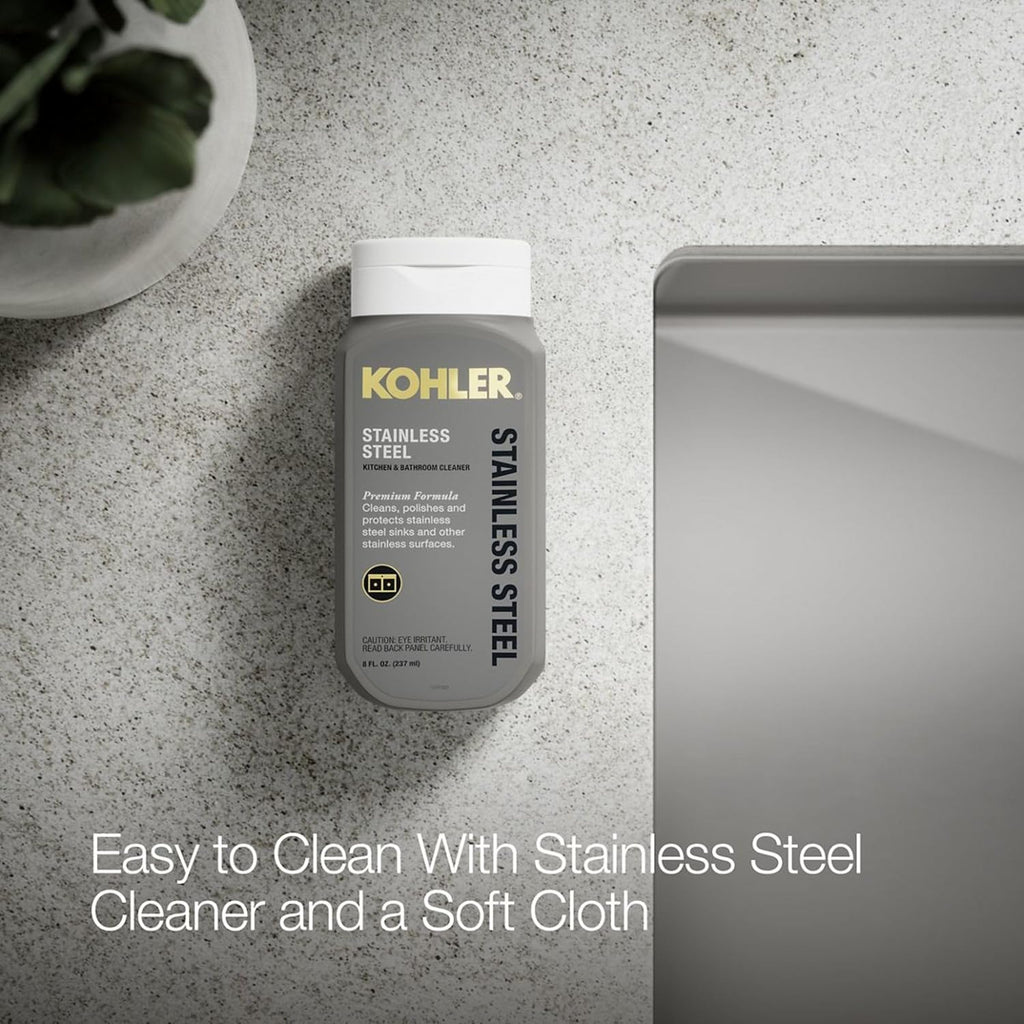 KOHLER Strive® 32' Undermount Kitchen Sink, Single Bowl Kitchen Sinks with Basin Rack, Stainless Steel, K-5285-NA