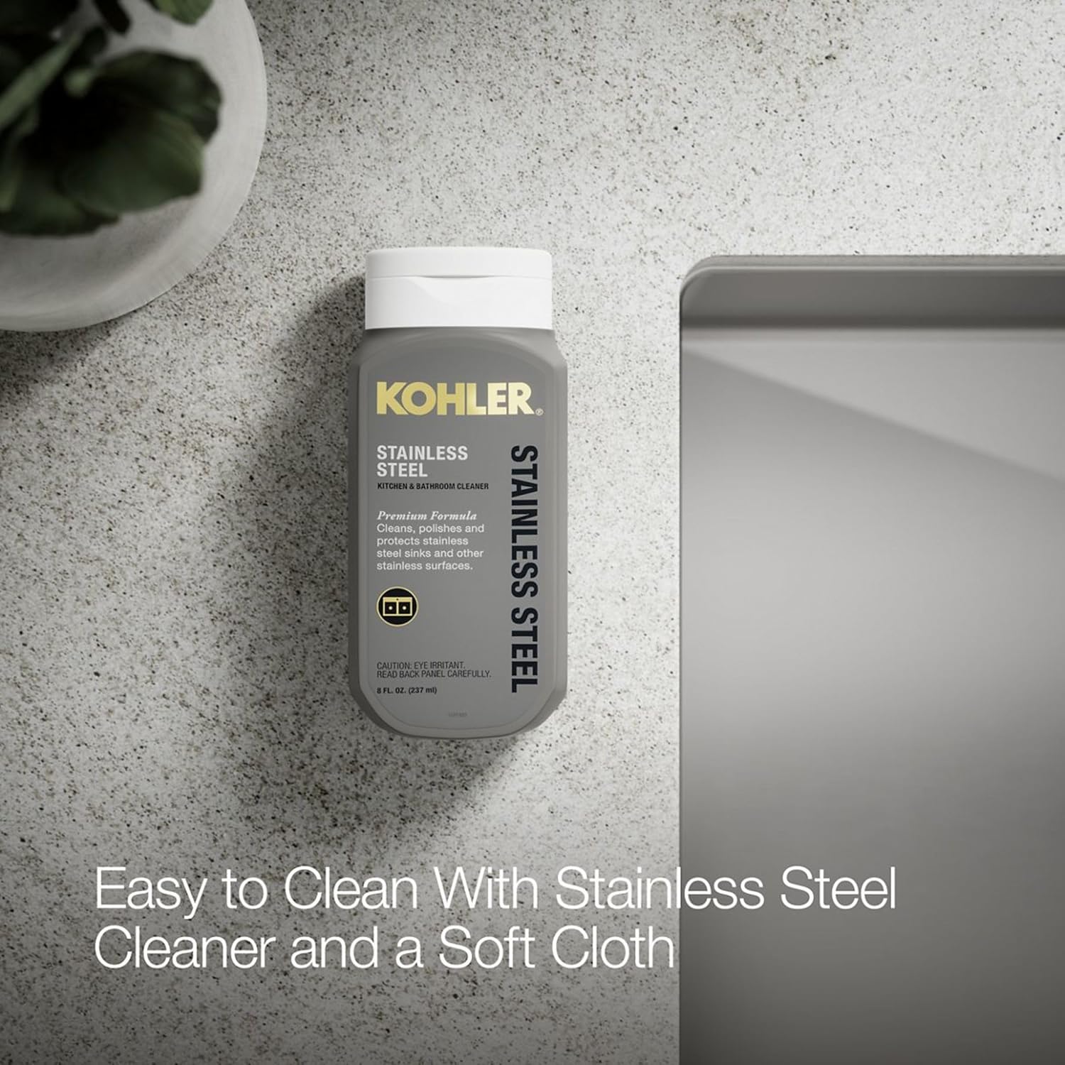 KOHLER Strive® 32' Undermount Kitchen Sink, Single Bowl Kitchen Sinks with Basin Rack, Stainless Steel, K-5285-NA