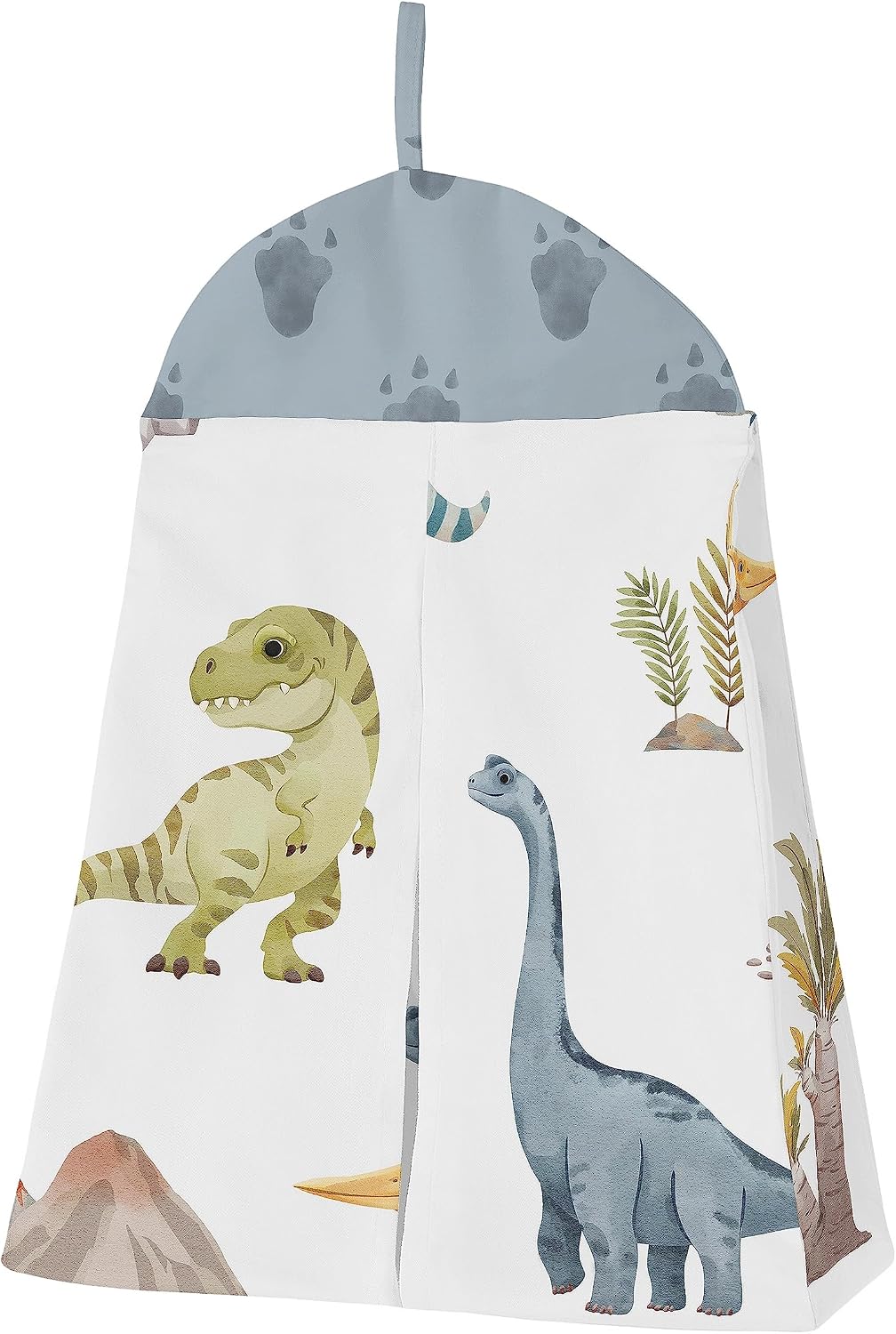 Sweet Jojo Designs Watercolor Dinosaur Dino Boy Baby Crib Bedding Set Infant Nursery Room BreathableBaby Breathable Mesh Crib Liner 6p Green Blue White Modern Dinosaurs Jurassic Animal Track Footprint