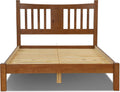 Grain Wood Furniture Shaker Solid Wood Slat Platform Bed, King Size, Walnut