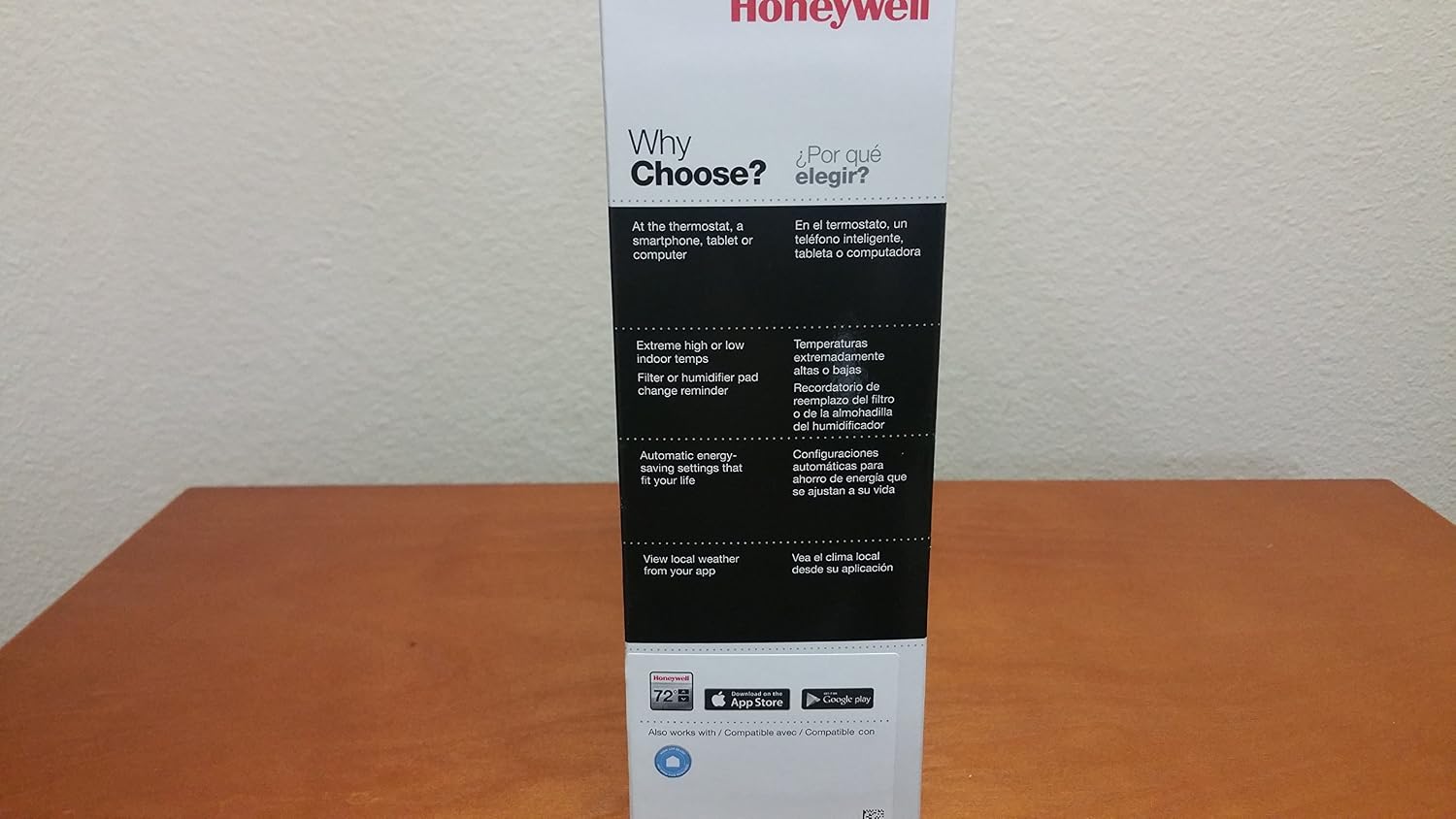 Honeywell Wi-Fi 7-Day Programmable Touchscreen Thermostat - RTH8580WF, 'Requires C Wire'