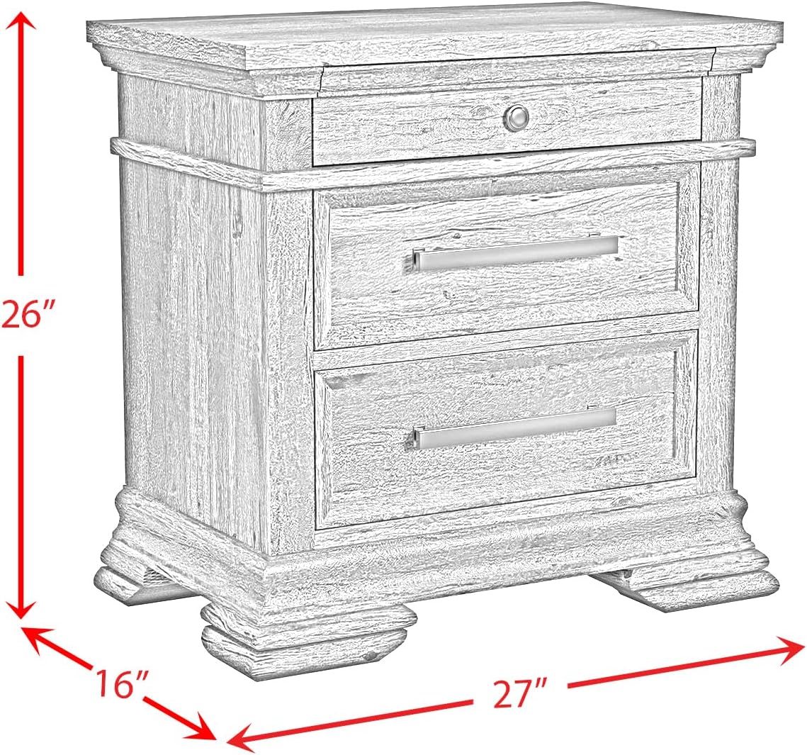 Picket House Hyde Full Sleigh Storage 3PC Bedroom Set in Charcoal