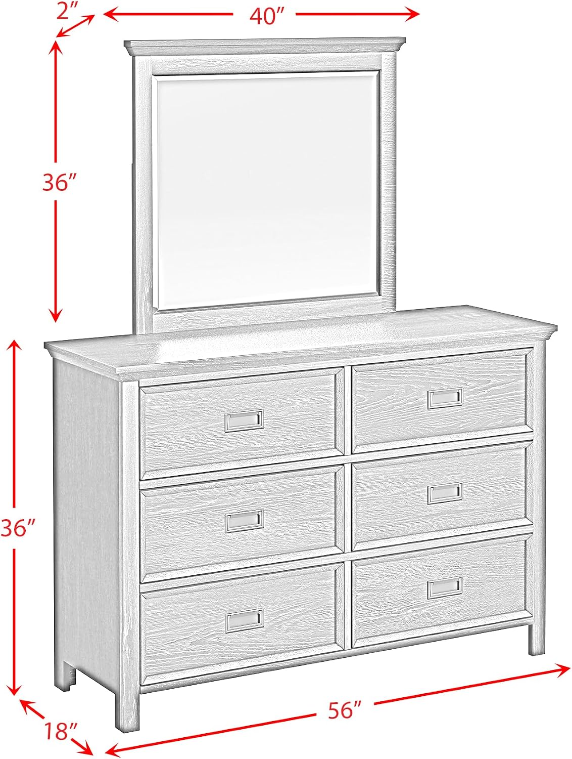 Picket House Brooklyn Kids Full Bookcase 5PC Bedroom Set in Charcoal