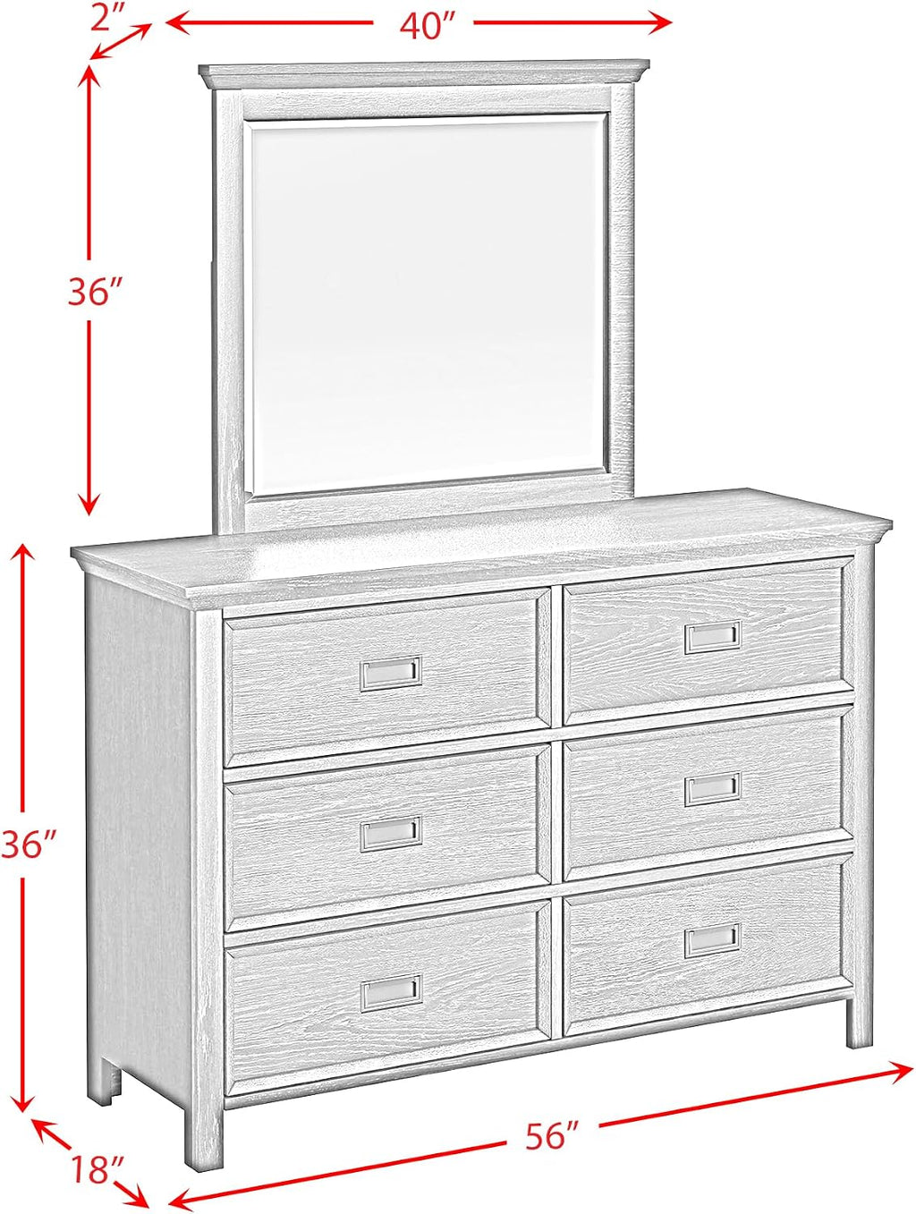 Picket House Brooklyn Kids Full Bookcase 5PC Bedroom Set in White