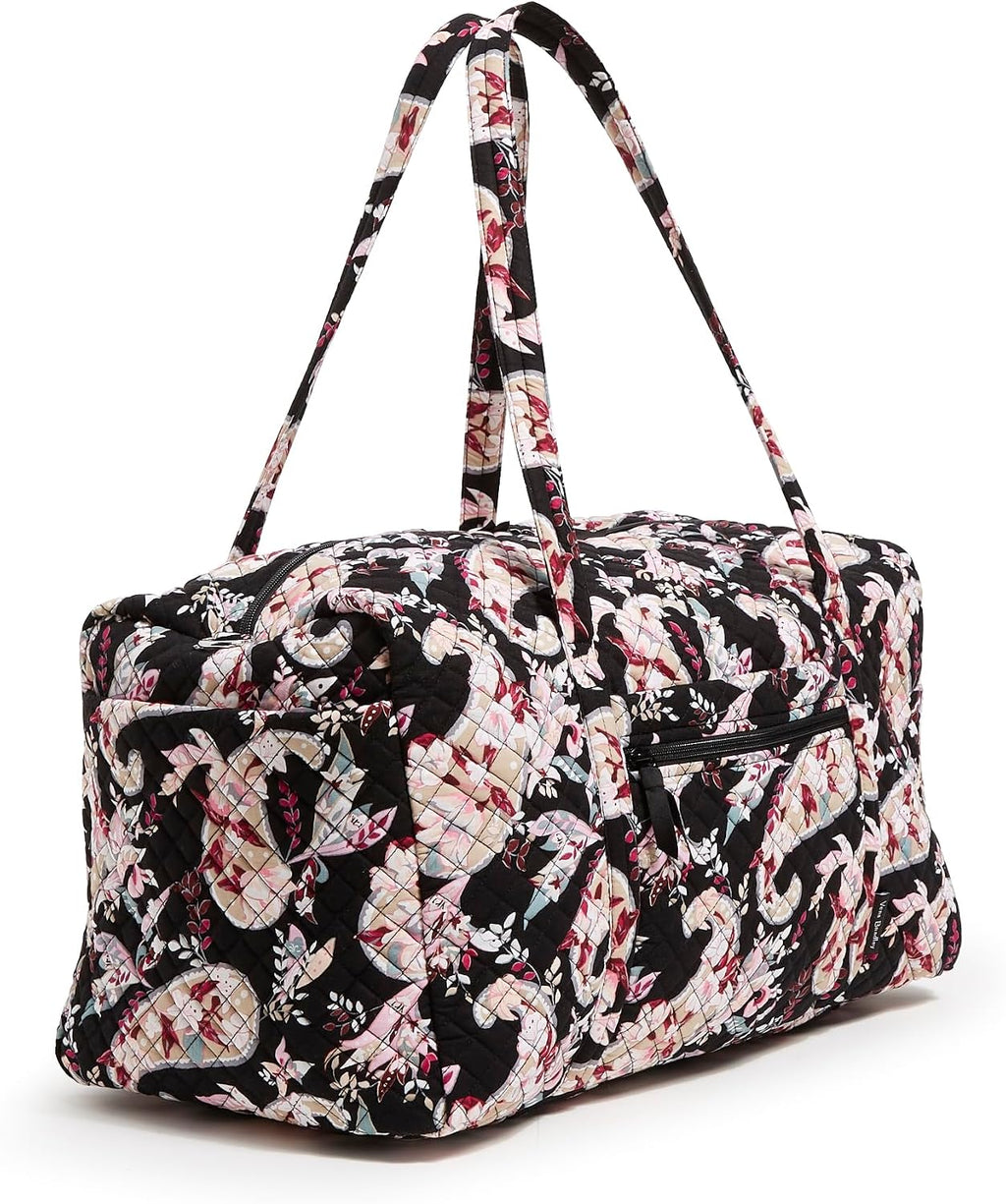 Vera Bradley Women's Cotton Large Travel Duffel Bag, Botanical Paisley, One Size