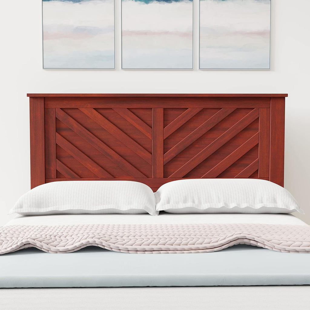 Glenwillow Home LaFerme Wood Panel Headboard in Cherry - Full Size