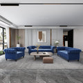 QHITTY 3 Piece Living Room Couch Set, Sectional Chesterfield Sofa Chair Contemporary Upholstered Velvet Loveseat Sofa Sets for Living Room, Office, Small Apartment