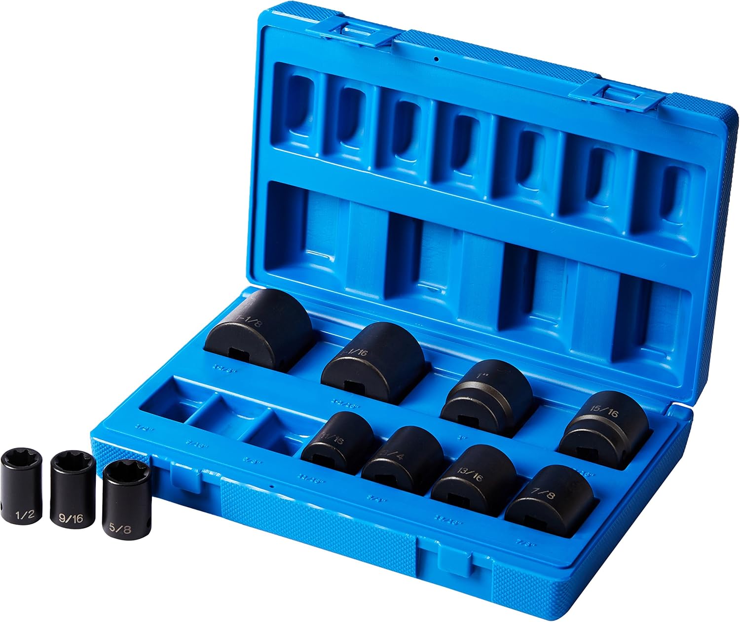 Grey Pneumatic (1311S) 1/2' Drive 11-Piece 8-Point Standard Socket Set