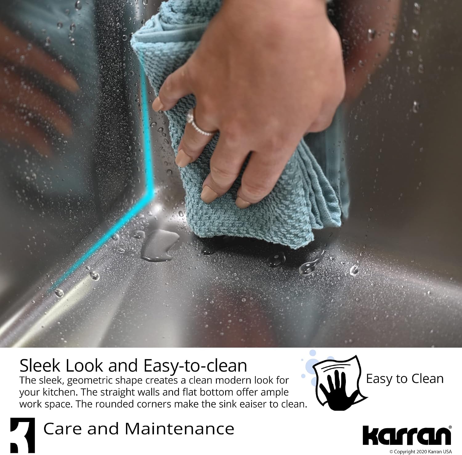 Karran 30' Undermount Double Bowl Kitchen Sink, 16-Gauge T304 Stainless Steel, 50/50 Equal Bowl, Brushed Satin Finish, Noise & Scratch Resistant with Grids and Strainers