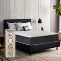 Nutan, 14-Inch Luxury Foam Encased Soft Hybrid Mattress, Pocket Coil Springs for Motion Isolation & Pressure Relief, Strong Edge Support, High Density Foam, 2' Fluffy Quilted Top, Full XL, Black