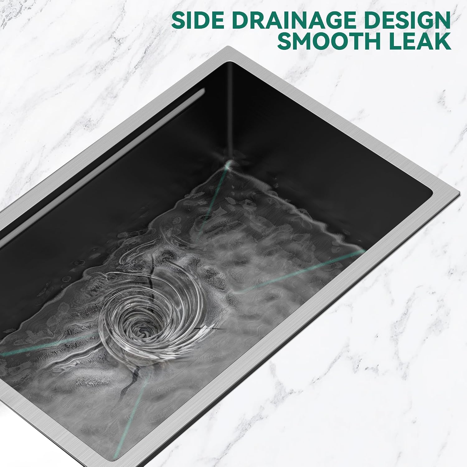 YITAHOME Kitchen Sink 16 Gauge Stainless Steel Drop-In Sinks, Nano Gunmetal Black Undermount Single Bowl Basin with Ledge and Accessories for Workstation, RV, Prep Kitchen, Bar Sink, 30 x 19 x 10 Inch