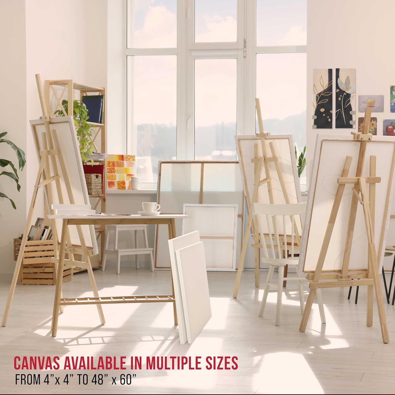 U.S. Art Supply X-Large Stretched Canvas for Painting 30x48 inch Gallery Depth 1-1/2' Thick, 2-Pack - 12oz Acrylic Gesso Triple Primed, Professional Artist Quality, 100% Cotton - Oil, Pouring Paint