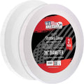 U.S. Art Supply 36 inch Diameter Round Gallery Depth 1-1/2' Profile Stretched Canvas 2-Pack - Acrylic Gesso Triple Primed 12-Ounce 100% Cotton Acid-Free Back Stapled Pouring Art