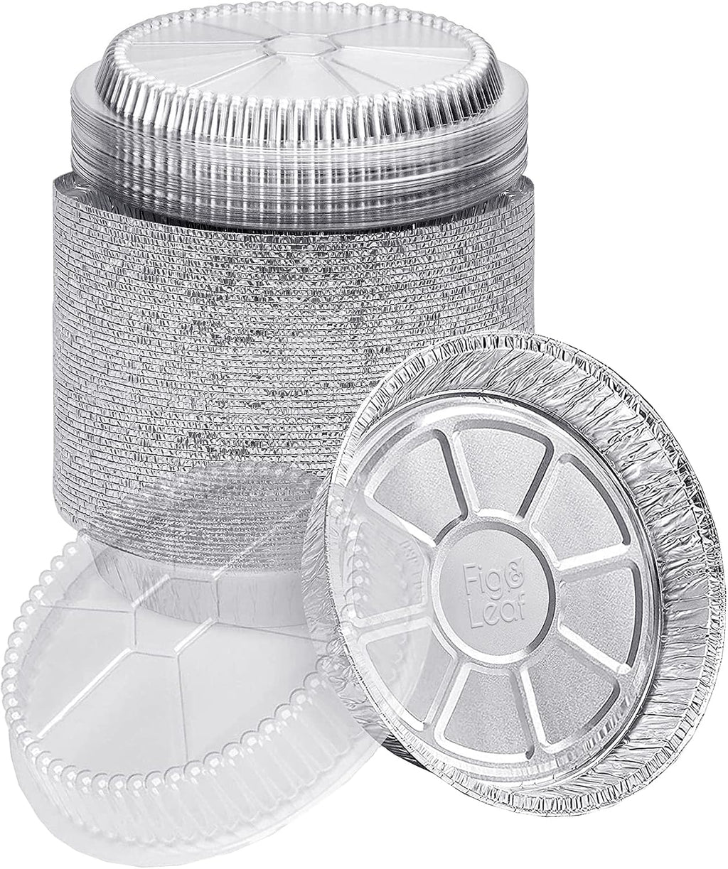 (360 Pack) Premium 6-Inch Round Foil Pans with Plastic Dome Lids l Heavy Duty l Disposable Aluminum Tin for Roasting, Baking, or Cooking