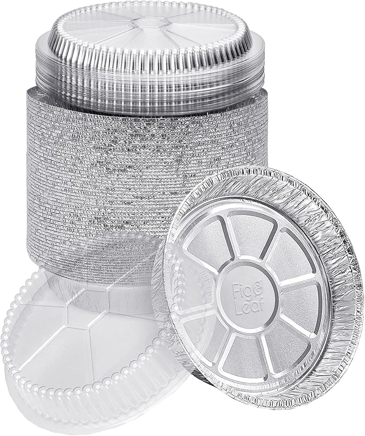 (360 Pack) Premium 6-Inch Round Foil Pans with Plastic Dome Lids l Heavy Duty l Disposable Aluminum Tin for Roasting, Baking, or Cooking