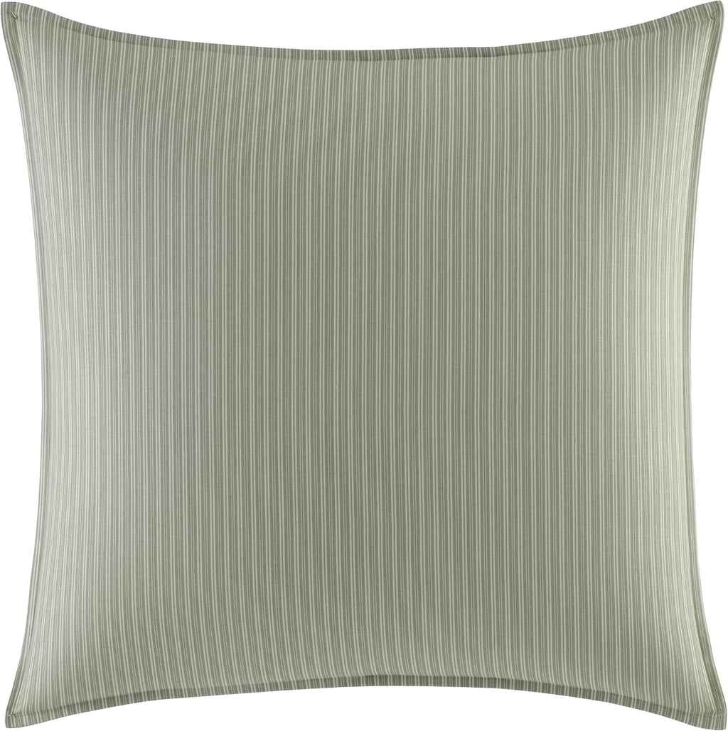 Laura Ashley Home - King Duvet Cover Set, Reversible Cotton Bedding, Includes Matching Shams with Bonus Euro Shams & Throw Pillows (Natalie Green, King)