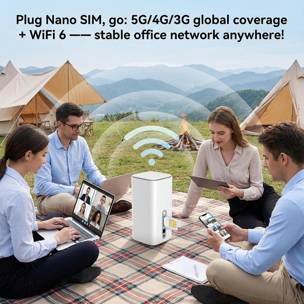 5G CPE Router with SIM Card Slot,Dual Band Portable Cellular Router,NSA SA WiFi 6 5G Routers Dual Band Cellular Modem for Home Office Indoor Wireless Internet