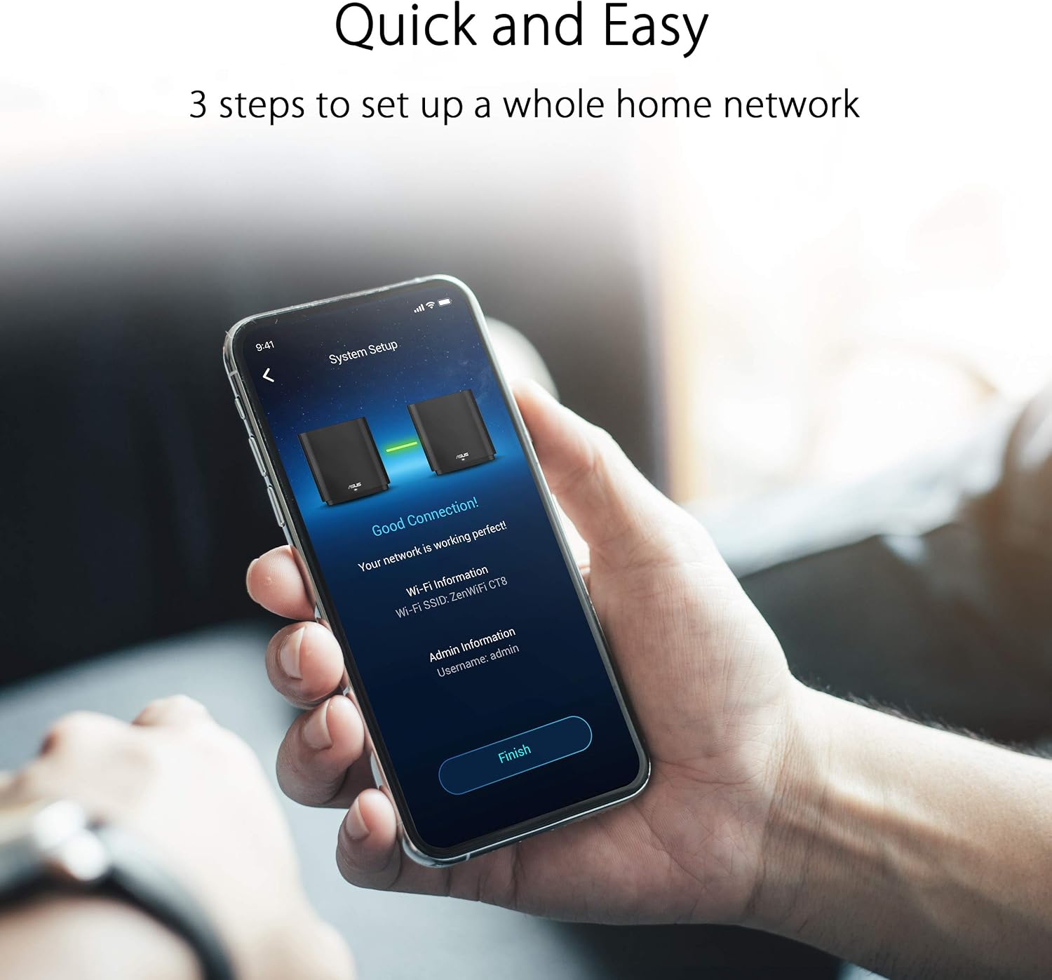 ASUS ZenWiFi AC3000 Tri-Band Mesh WiFi System (CT8 2PK) - Whole Home Coverage up to 5400 sq.ft & 4+ Rooms, AiMesh, Included Lifetime Internet Security, Easy Setup, 3 SSID, Parental Control, Charcoal