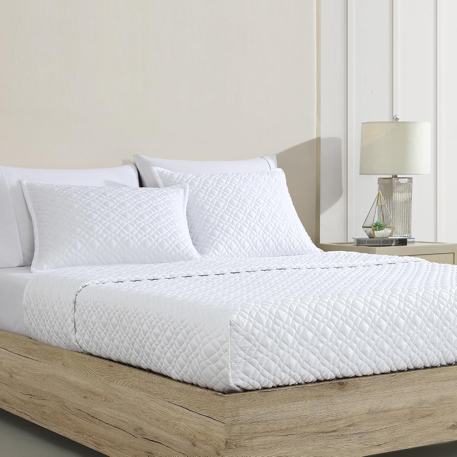 Riverbrook Home Noble Tencel Coverlet Set, King, White, 3 Piece Set