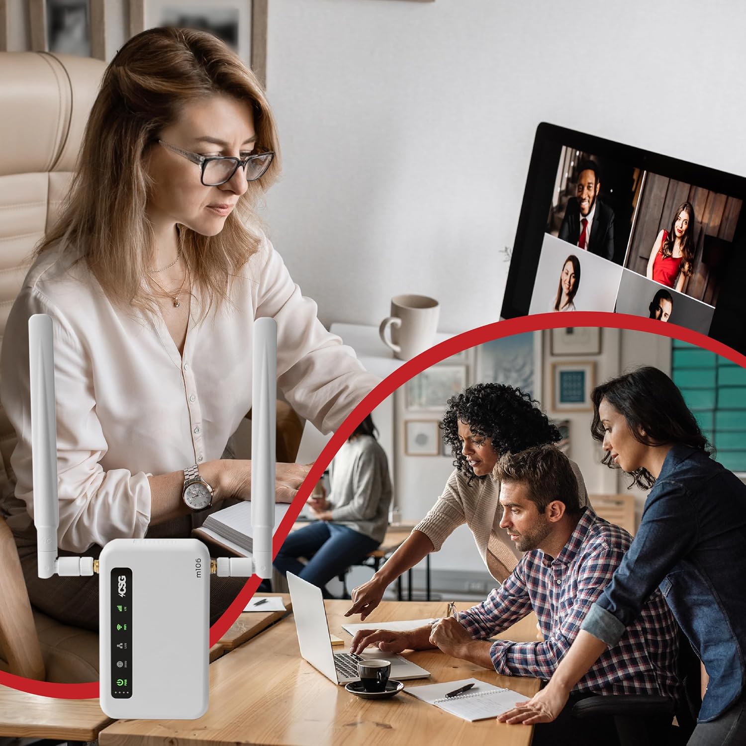 CSG m106 LTE Cellular Gateway Business or Home Router, Verizon 4G LTE Network Compatible, Built-in Failover, 5,000 mAh Backup Battery for Travel, Lightweight Portable Design, RV Internet
