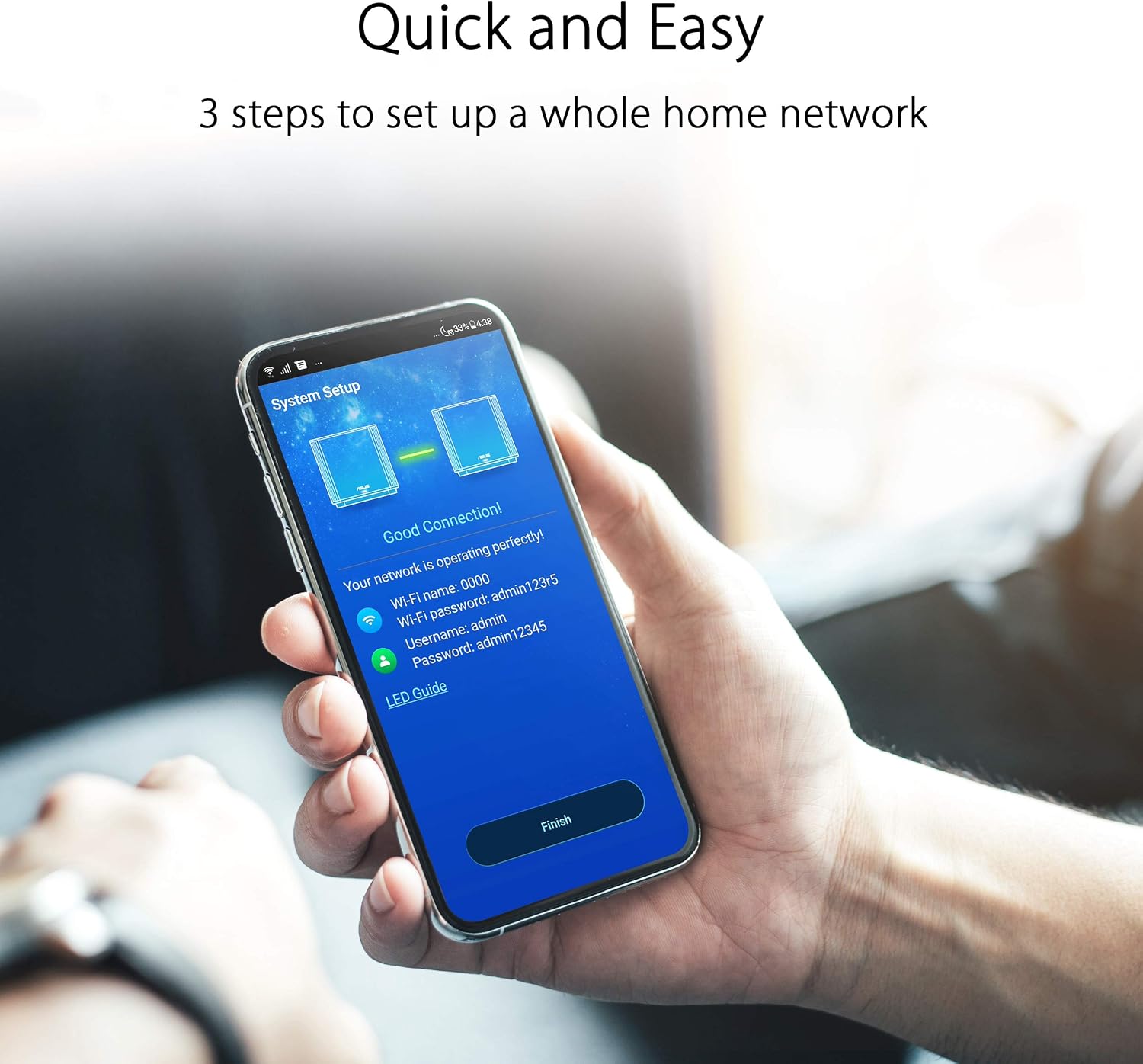 ASUS ZenWiFi AC Whole-Home Tri-Band Mesh WiFi6 (CT8 White 1PK), Coverage up to 1,350 sq.ft or 3+Rooms, 3Gbps, WiFi, Life-time Free Network Security and Parental Controls, 4X gigabit Ports, 3 SSIDs